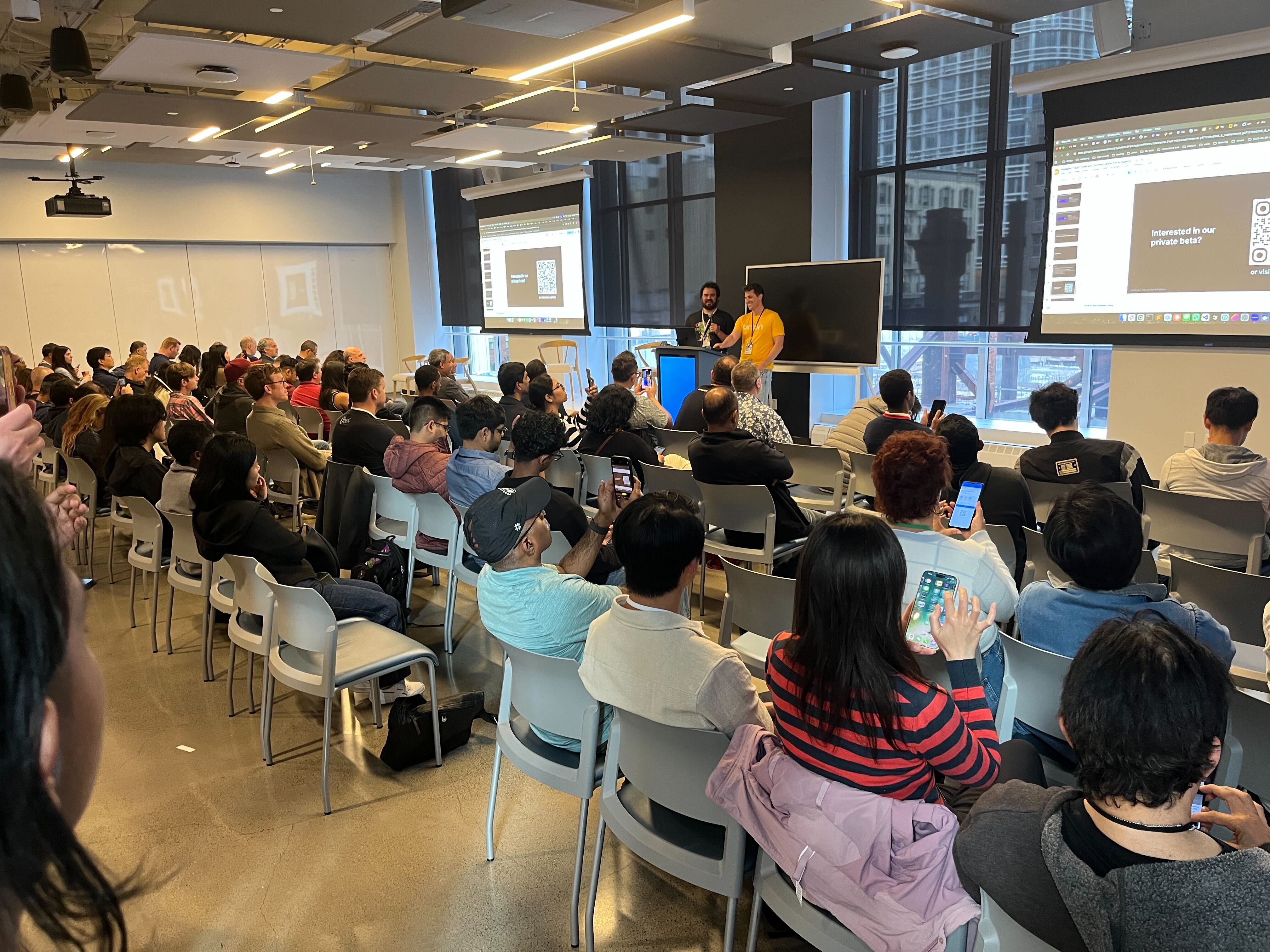 Sage Elliott speaking at an event